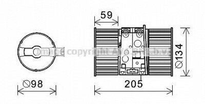 AVA QUALITY COOLING rt8586 -  Электродвигатель, вентиляция салона
